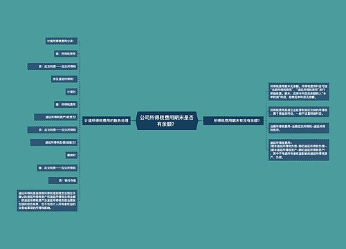 公司所得税费用期末是否有余额？