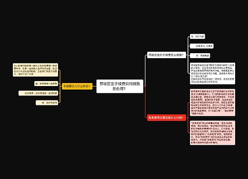 预收定金手续费如何做账务处理？