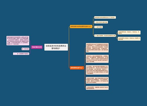 财务报表中的利息费用主要有哪些？