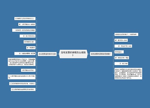 没有发票的房租怎么做账？