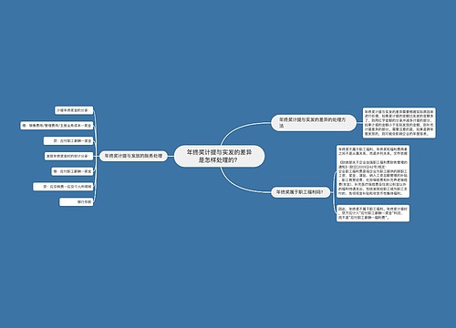 年终奖计提与实发的差异是怎样处理的？