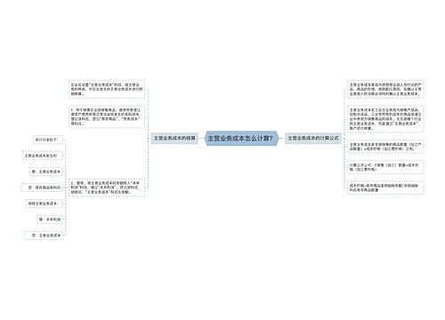 主营业务成本怎么计算？