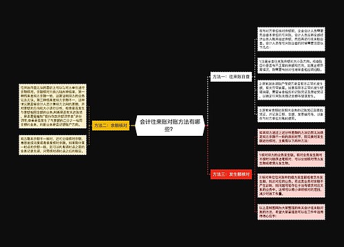 会计往来账对账方法有哪些？