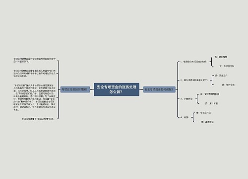安全专项资金的账务处理怎么做？