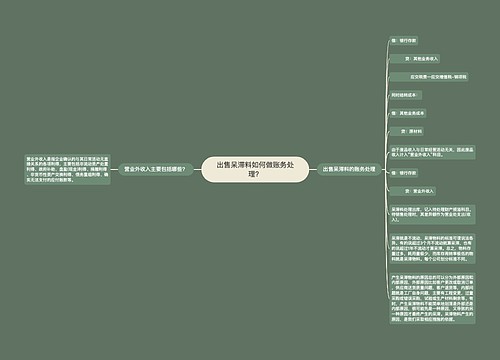 出售呆滞料如何做账务处理？