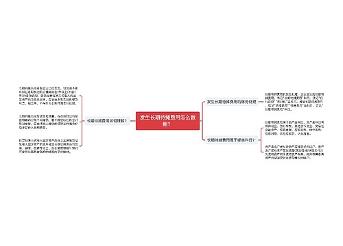 发生长期待摊费用怎么做账？