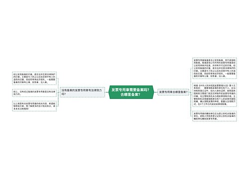 发票专用章需要备案吗？去哪里备案？