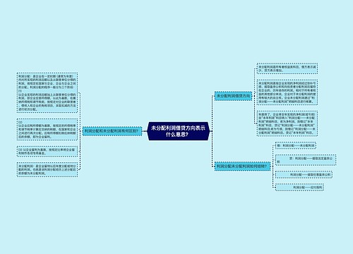 未分配利润借贷方向表示什么意思？