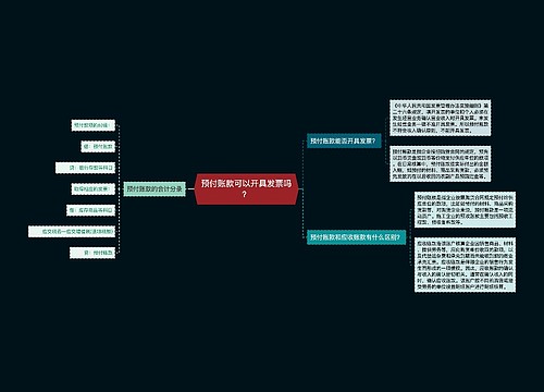 预付账款可以开具发票吗？