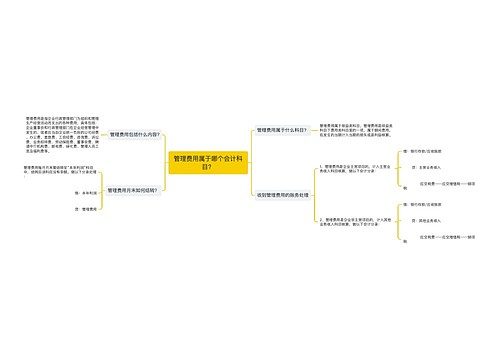 管理费用属于哪个会计科目？