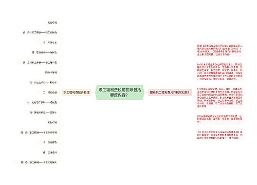 职工福利费税前扣除包括哪些内容？