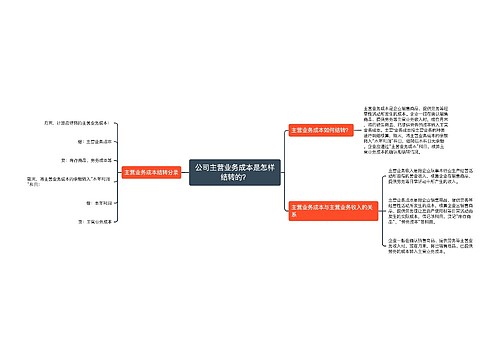 公司主营业务成本是怎样结转的？