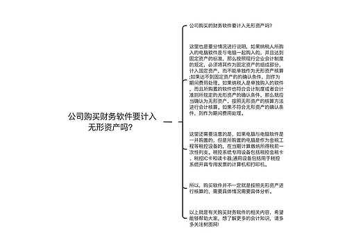 公司购买财务软件要计入无形资产吗？