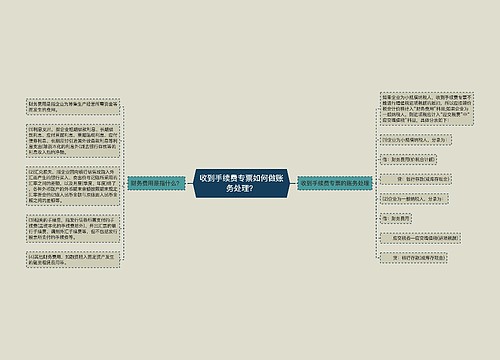 收到手续费专票如何做账务处理？