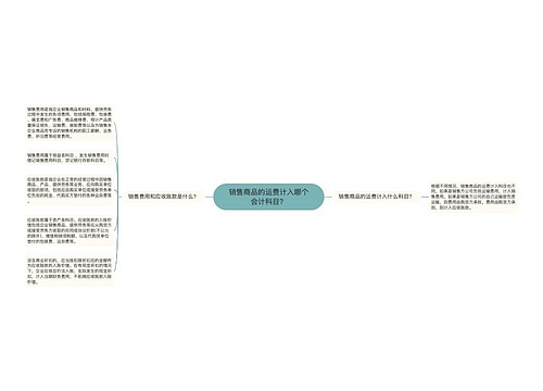 销售商品的运费计入哪个会计科目？