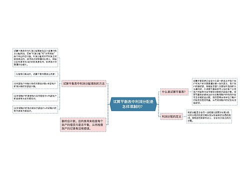 试算平衡表中利润分配是怎样填制的？