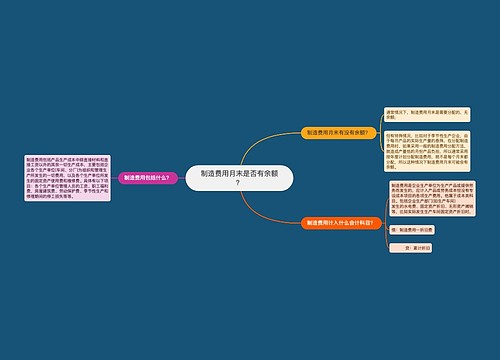 制造费用月末是否有余额？