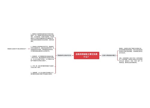 总账和明细账主要区别是什么？