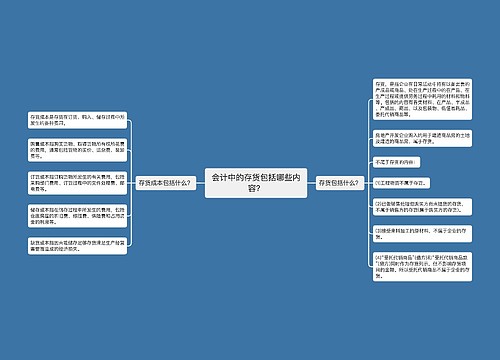 会计中的存货包括哪些内容？