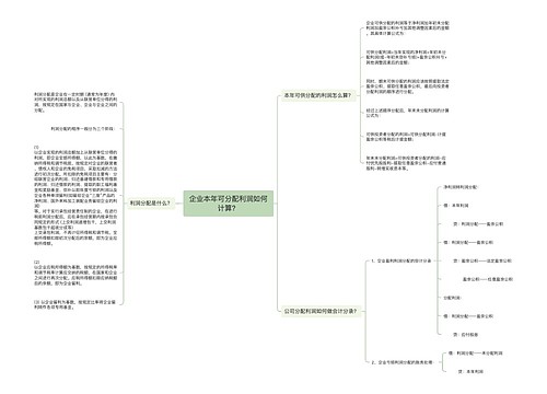 企业本年可分配利润如何计算？