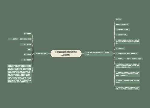 公司筹建期的费用是否计入开办费？