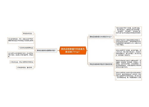 其他应收款借方科目是负数说明了什么？