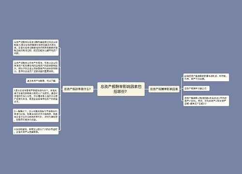 总资产报酬率影响因素包括哪些？