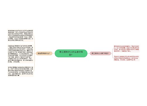 停工损失计入什么会计科目？