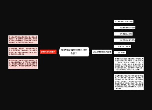 领取原材料的账务处理怎么做？