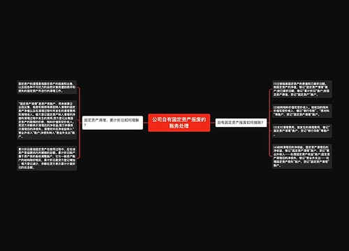 公司自有固定资产报废的账务处理