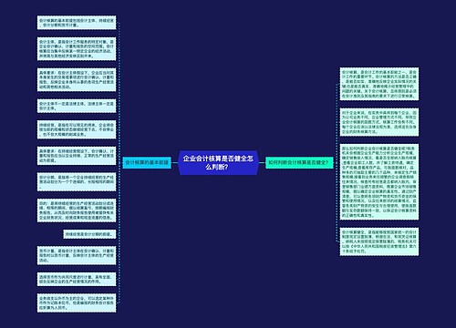 企业会计核算是否健全怎么判断？