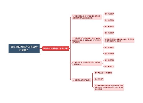 事业单位的资产怎么做会计处理？