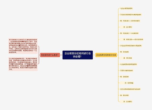 企业投资分红如何进行会计处理？