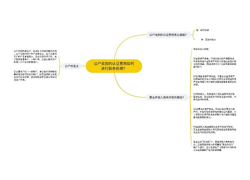 公户收到的认证费用如何进行账务处理？