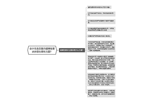 会计信息质量的谨慎性要求体现在哪些方面？