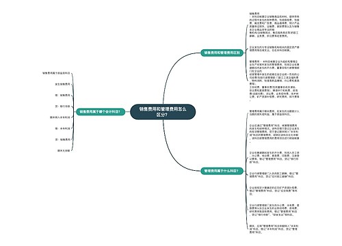 销售费用和管理费用怎么区分？