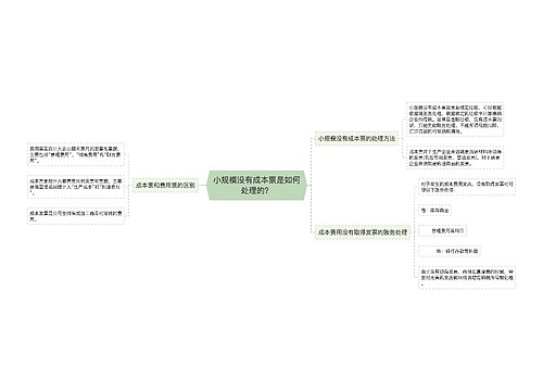 小规模没有成本票是如何处理的？