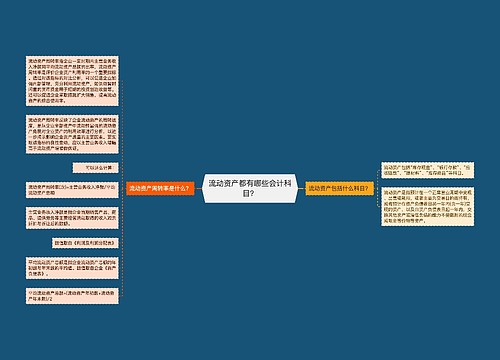 流动资产都有哪些会计科目？