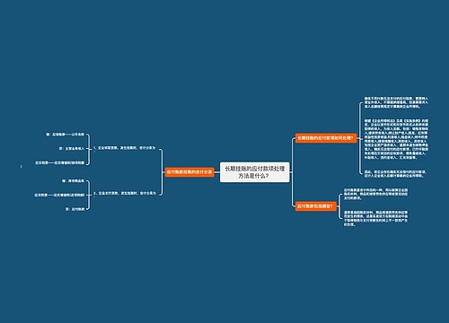 长期挂账的应付款项处理方法是什么？