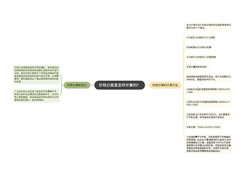 价税分离是怎样计算的？