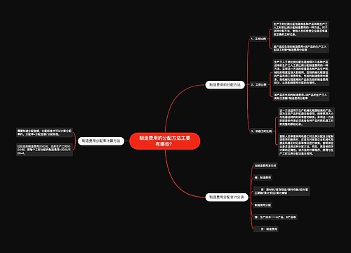 制造费用的分配方法主要有哪些？