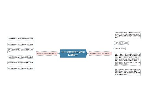 会计科目的借贷方向是怎么理解的？