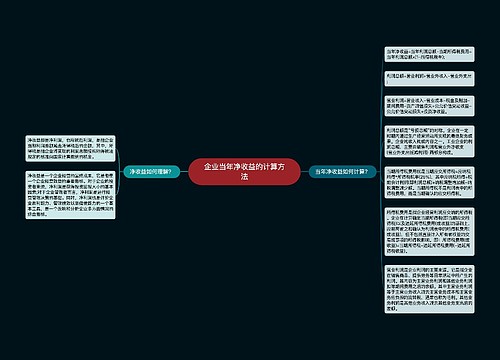 企业当年净收益的计算方法