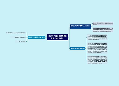 固定资产日常修理费用计入哪个会计科目？