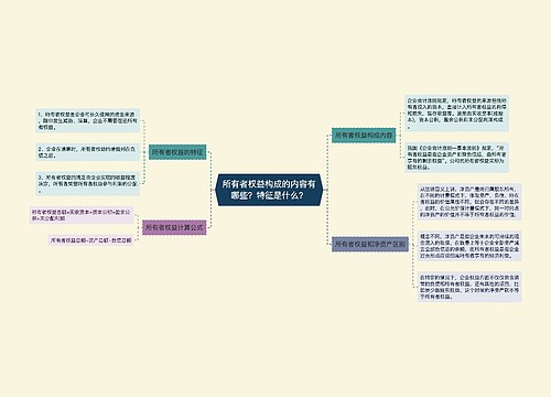 所有者权益构成的内容有哪些？特征是什么？