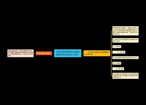 企业向投资者宣告分配股票股利如何写会计分录?思维导图