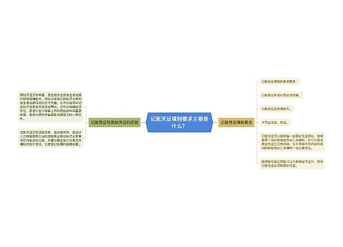 记账凭证填制要求主要是什么？