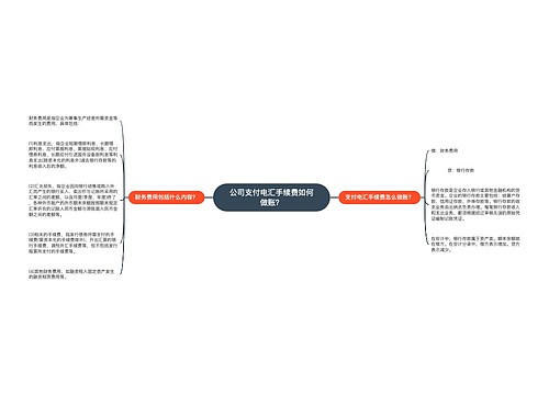 公司支付电汇手续费如何做账？