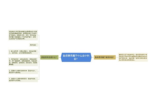 勘探费用属于什么会计科目？