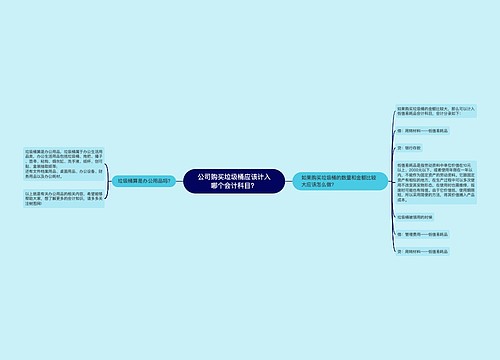 公司购买垃圾桶应该计入哪个会计科目？